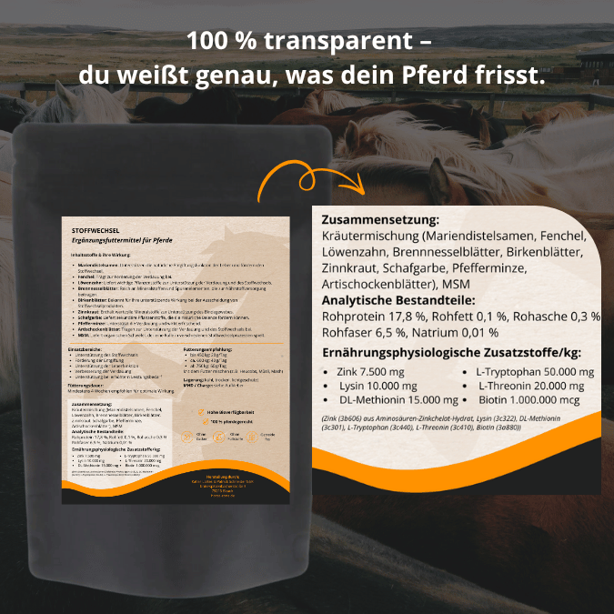 STOFFWECHSEL - Ergänzungsfutter für Pferde 1kg