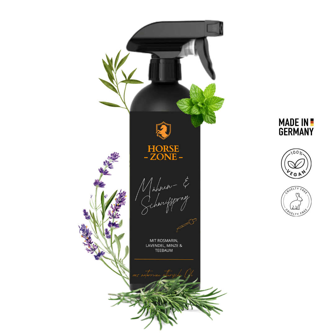 HORSE ZONE Mähnen-& Schweifspray für Pferde – mit 100 % naturreinen ätherischen Ölen
