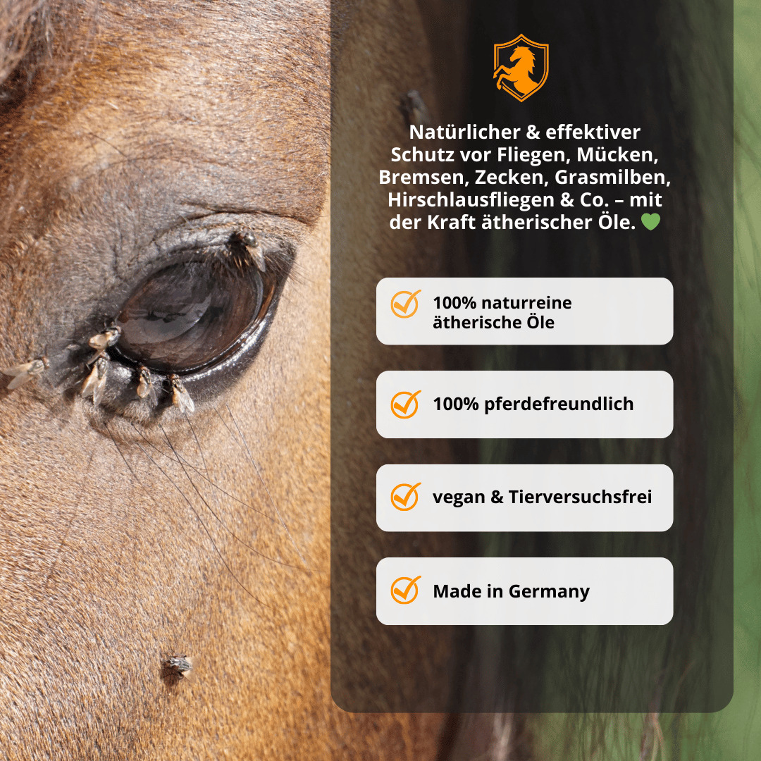 HORSE ZONE Insektenspray für Pferde – mit 100 % naturreinen ätherischen Ölen