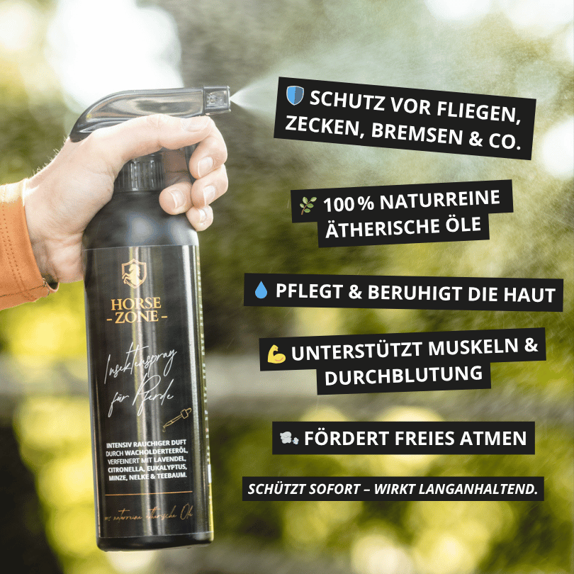 HORSE ZONE Insektenspray für Pferde – mit 100 % naturreinen ätherischen Ölen