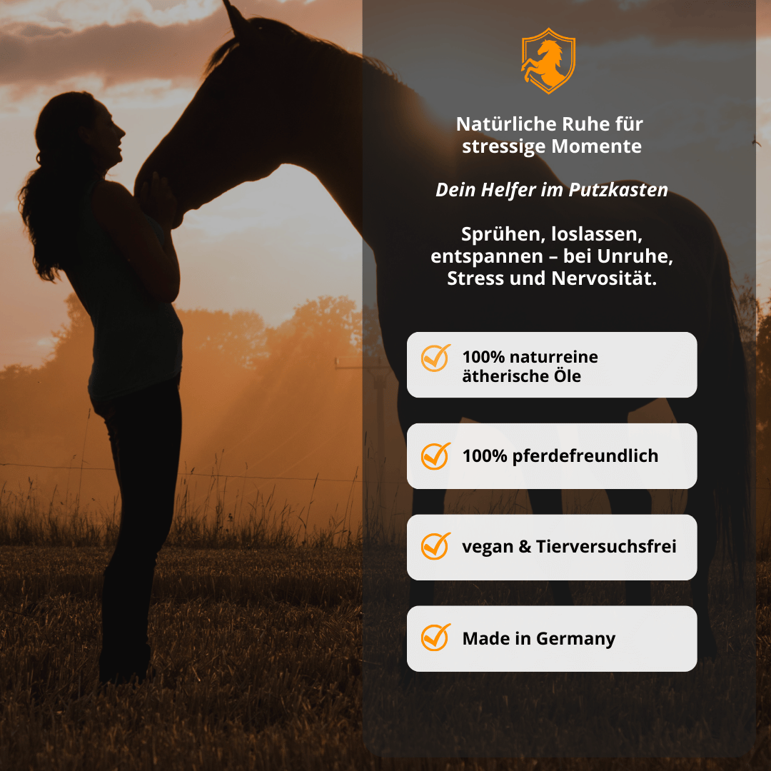 HORSE ZONE Entspannungsspray für Pferde – mit 100 % naturreinen ätherischen Ölen