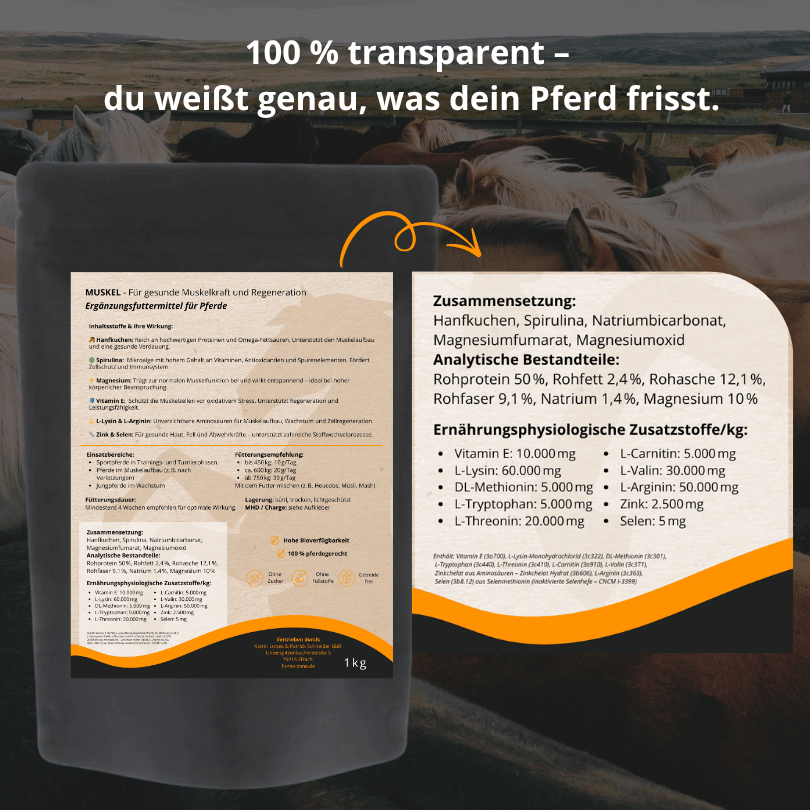 MUSKEL - Ergänzungsfutter für Pferde 1kg