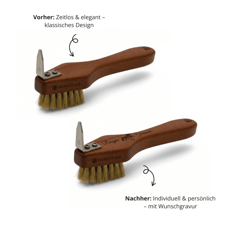 Personalisierter Hufauskratzer für Pferde
