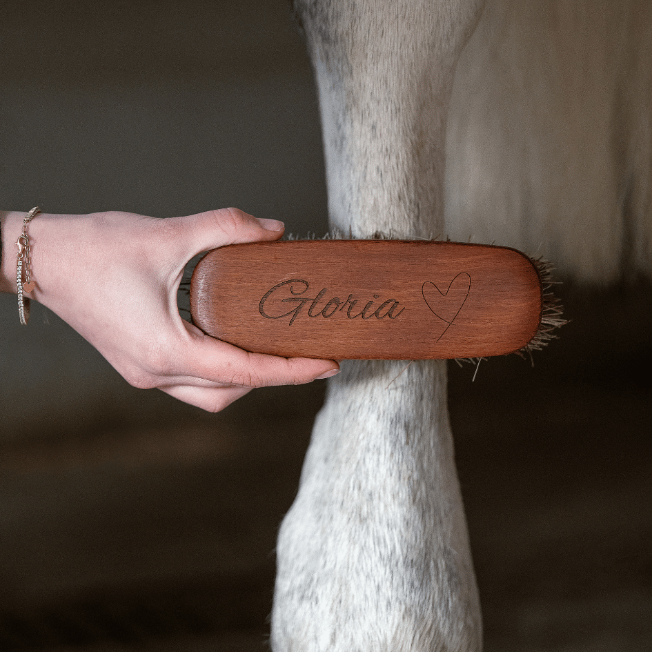Personalisierte Wurzelbürste für Pferde