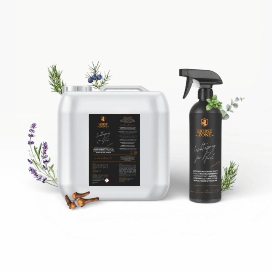 Insektenspray für Pferde 500 ml + 3 L Nachfüllkanister – mit 100 % naturreinen ätherischen Ölen – Sparbundle