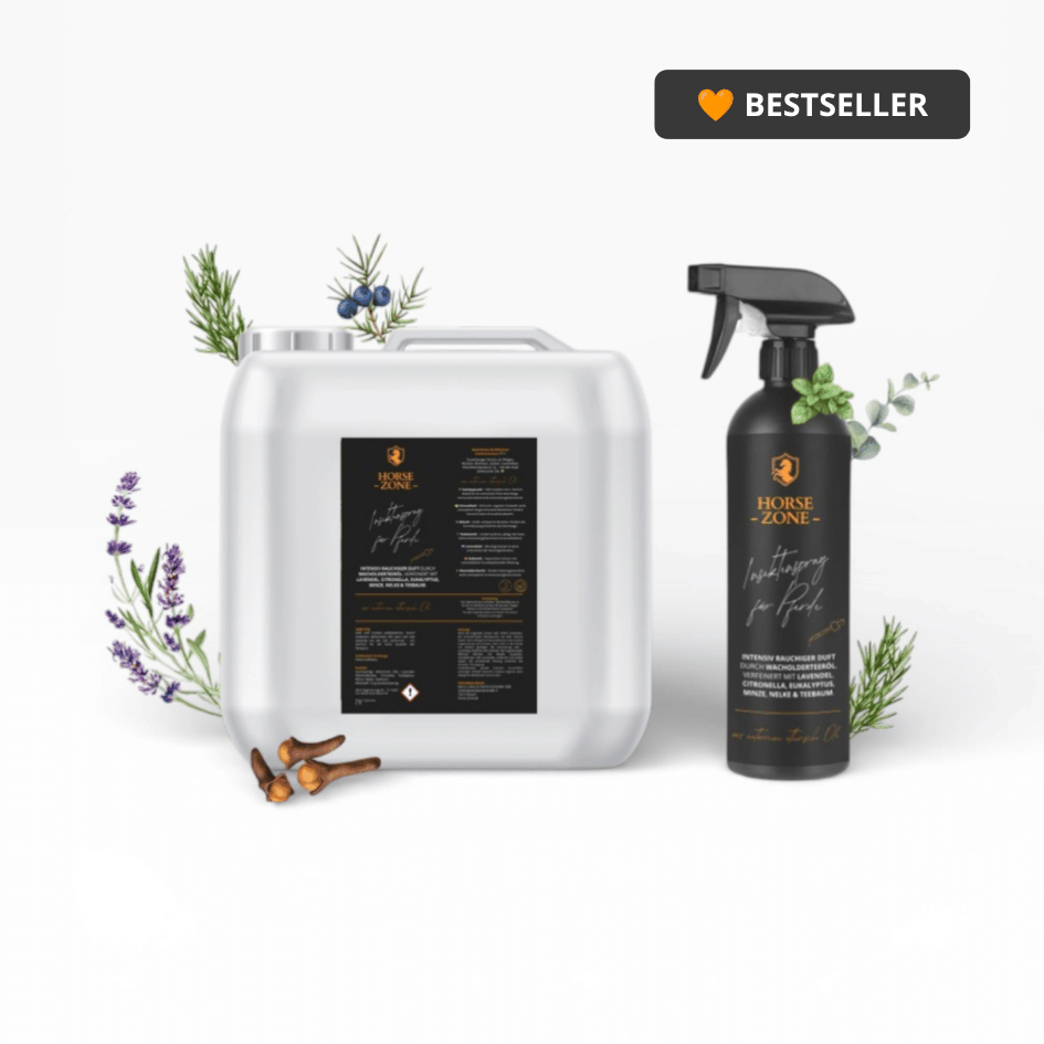 Insektenspray für Pferde 500 ml + 3 L Nachfüllkanister – mit 100 % naturreinen ätherischen Ölen – Sparbundle