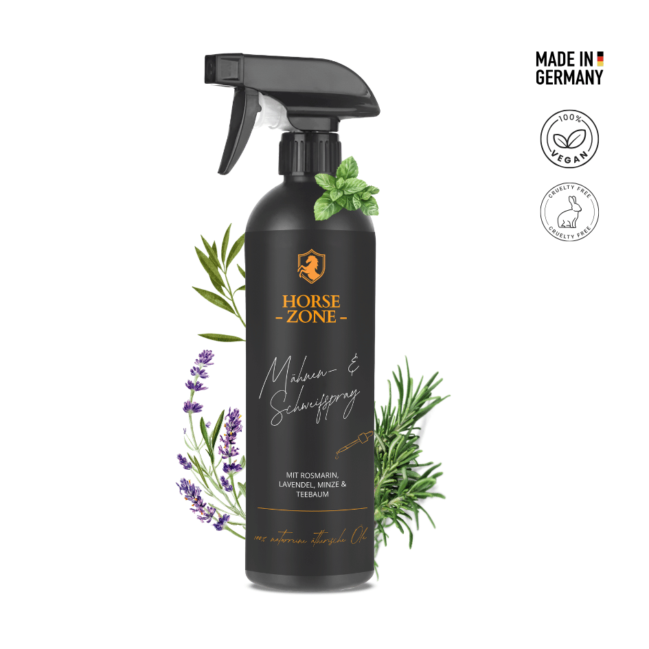HORSE ZONE Mähnen-& Schweifspray für Pferde – mit 100 % naturreinen ätherischen Ölen