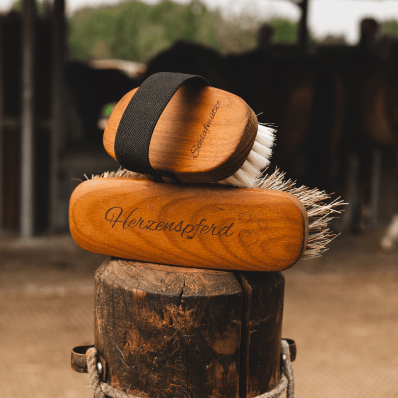 Personalisierte Wurzelbürste für Pferde