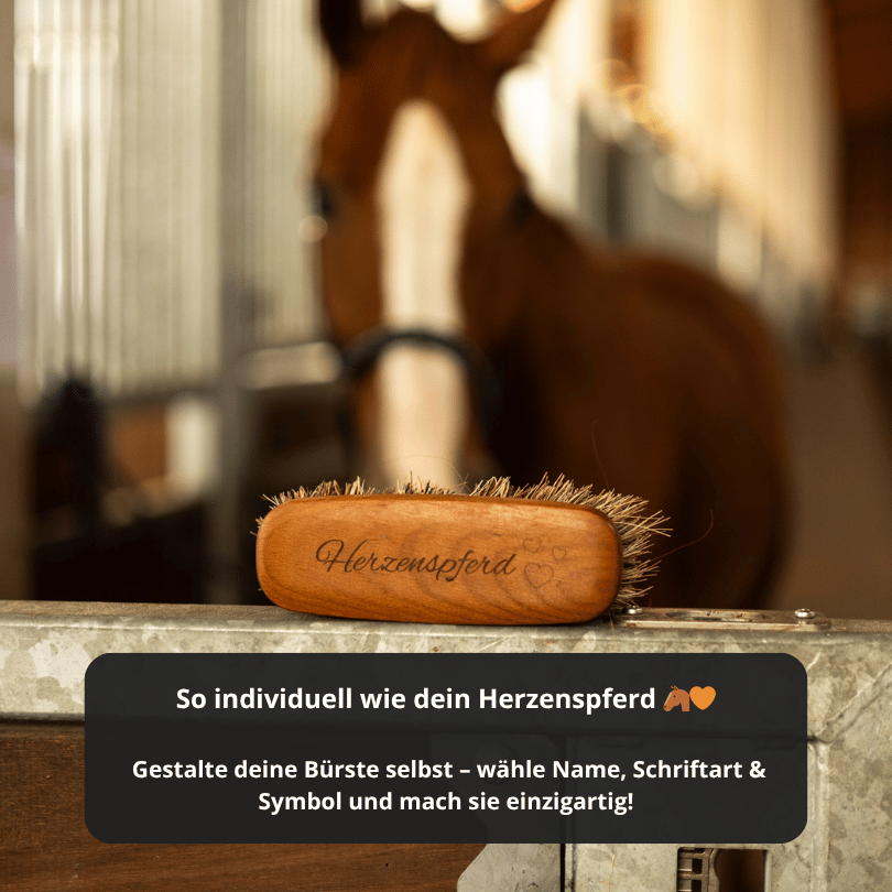 Personalisierte Wurzelbürste für Pferde
