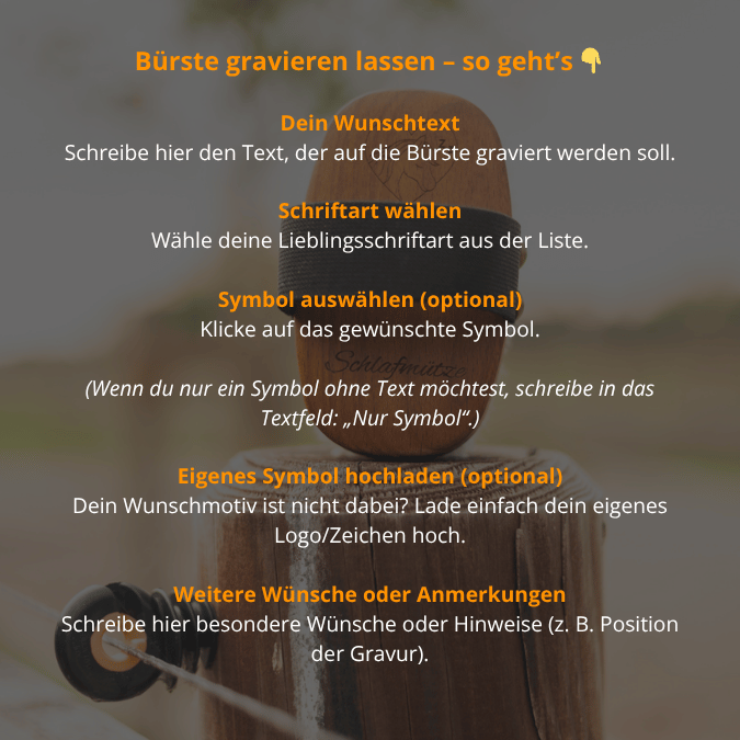 Personalisierte Kopfbürste Pferd Ziegenhaar